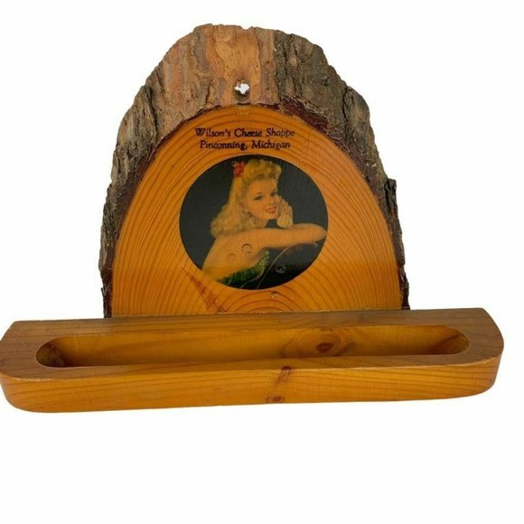 Accents | Wilsons Cheese Shoppe Pinup Girl Wooden Tie Rack Vintage ...